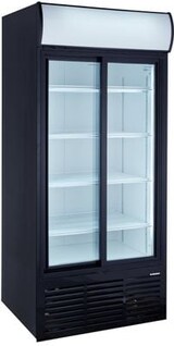 thumbnail of GastroHero Getränkekühlschrank PROFI 783 Slim mit Schiebetüren schwarz
