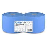 thumbnail of Industriepapierrolle Funny - 2-lagig - blau - 2 Rollen - 26 x 33 cm