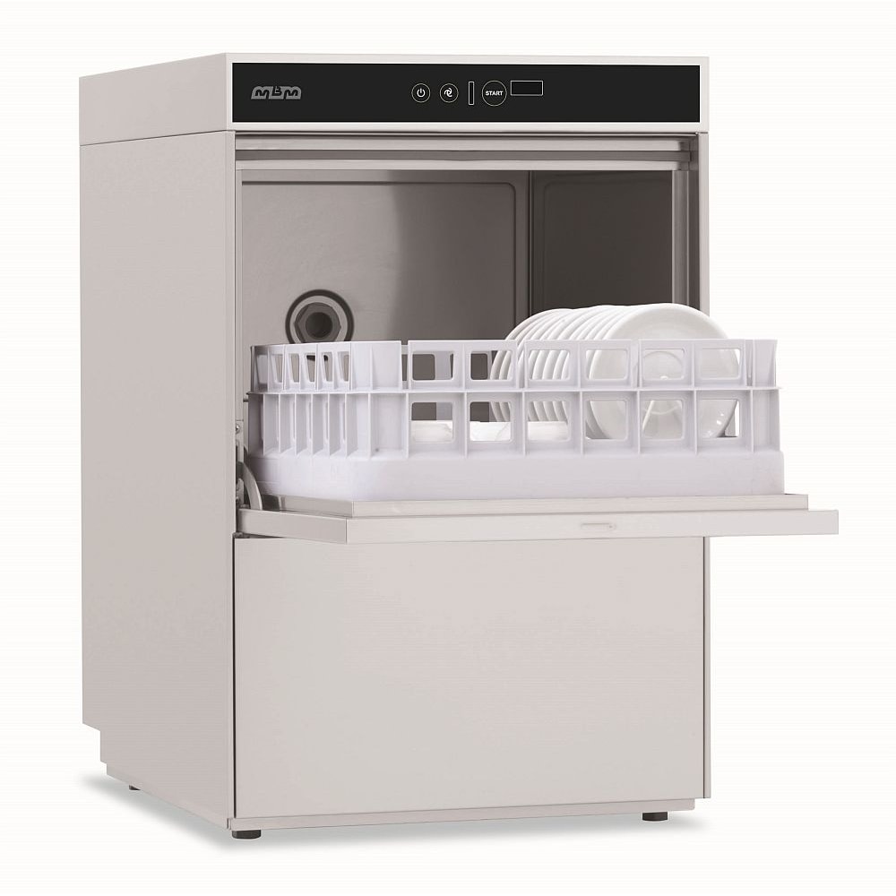 MBM Gläserspülmaschine mit Laugenablaufpumpe Korbmaß 40x40 cm 230 Volt