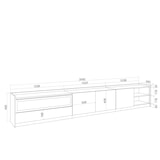 thumbnail of TV-Meubel, Lowboard, Woonkamer, Eetkamer, 310x50x37 cm, Voor tv's tot 80", Elektrische haard, Moderne stijl, Zwart/Eiken