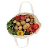 thumbnail of Nette 10 Baumwolltragetaschen natur mit 6 Fächern 380+200x420mm