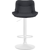 thumbnail of Banco de bar em couro sintético Vonore preto/branco