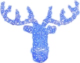 thumbnail of vidaXL Rentierkopf mit 140 LEDs Blau 60 cm Acryl