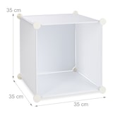 thumbnail of Relaxdays Kleiderschrank Stecksystem mit 12 Fächern, großer Garderobenschrank aus Kunststoff, 145,5 x 145,5 cm, weiß