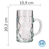 thumbnail of Bierglas, Bierkrug, Maßkrug, Bierseidel 6er Set Biergläser, ISAR - 1 Liter