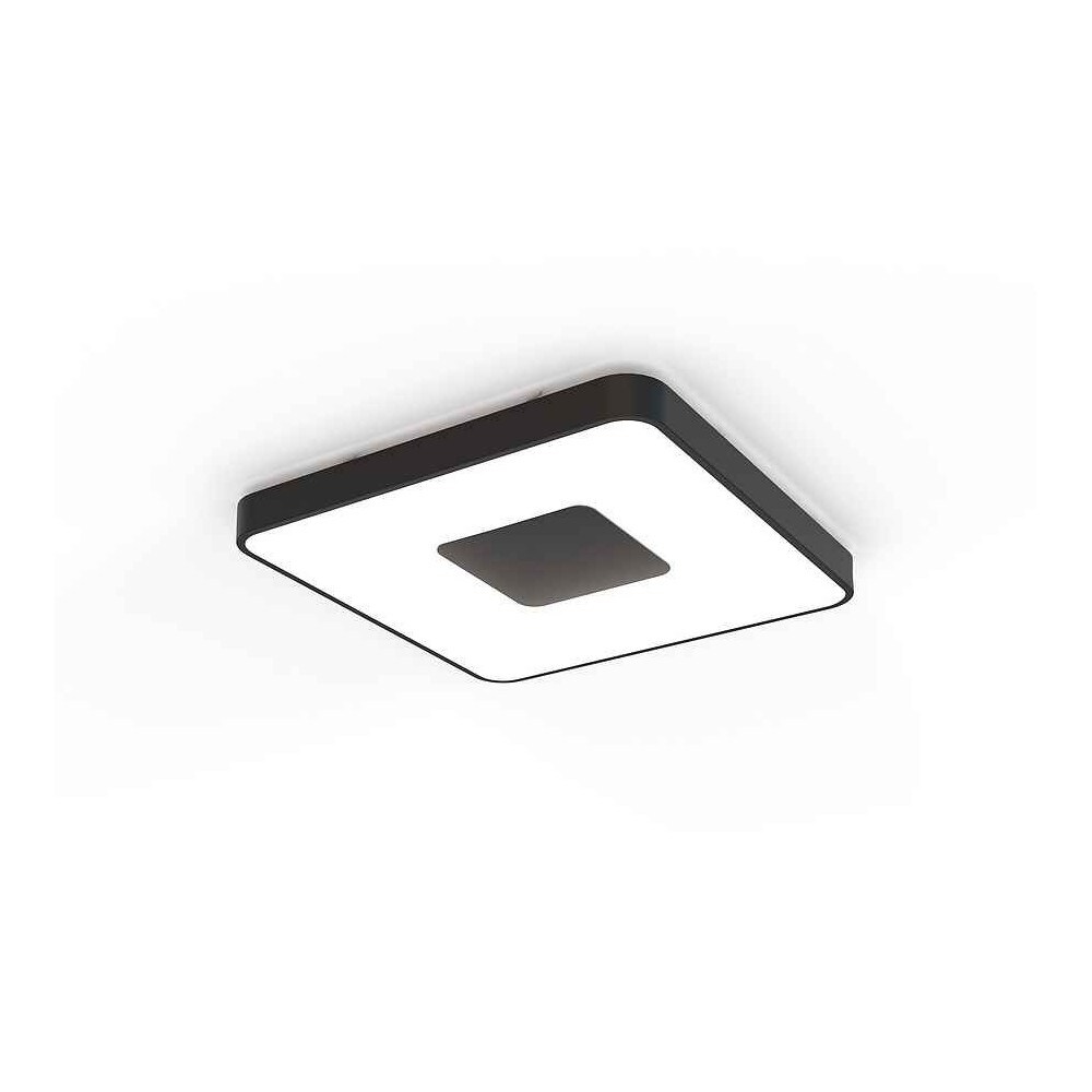 Lampara plafon de la serie COIN CUADRADO negro MANTRA