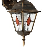 thumbnail of Licht-Erlebnisse Tiffany Außenleuchte SALZBURG in Kupfer Antik Aluminium Buntglas Vintage E27 H:43cm Wandlampe Haus, CX1209-39M