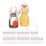 thumbnail of Relaxdays kleine Flaschen, 30er Set, 50 ml, Glasflaschen zum Befüllen, für Liköre & Öle, Bügelverschluss, transparent
