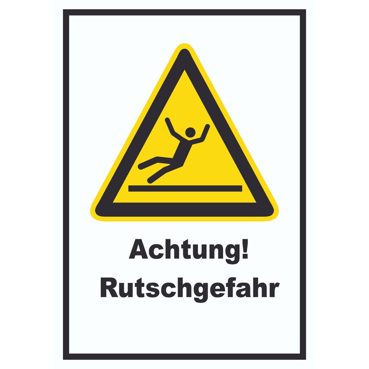 Achtung Rutschgefahr A0 (841x1189mm) Schild