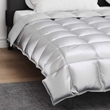thumbnail of vidaXL Winterbettdecke Silber 220 x 200 cm Satin und Mikrofaser