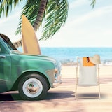 thumbnail of Relaxdays Liegestuhl Holz, Holz Strandliege mit Stoffbezug, klappbar & verstellbar, für Garten, Strand & Balkon, beige