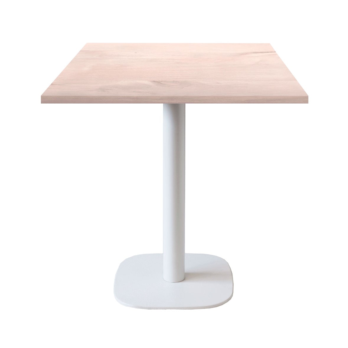 Restootab - Tafel 70x70cm - model Round witte voet bosco eiken