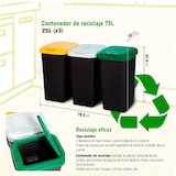 thumbnail of Pattumiera tripartita per raccolta differenziata (3 x 25 litri)