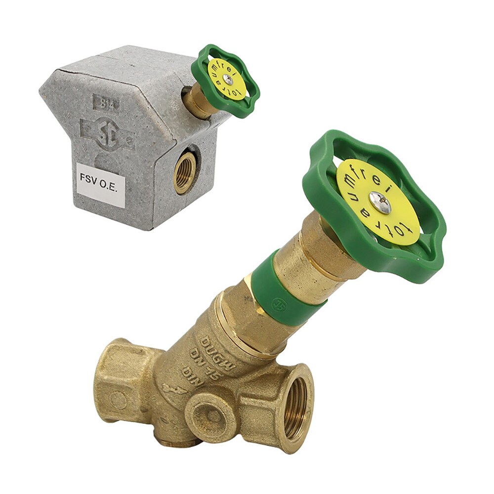 KFR-Ventil 1/2` mit Prüfschraube und Dämmschalle