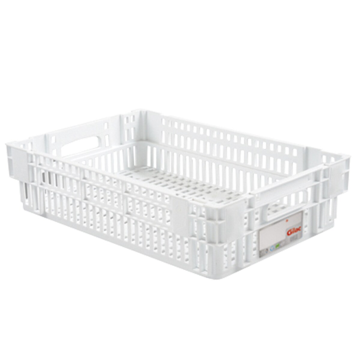 GILAC Caisse ajourée empilable emboîtable HACCP 600 x 400 - 27 L - Blanc G180221