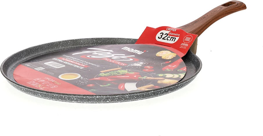 Placa de inducción Mamù, antiadherente y resistente a los arañazos, de gran espesor, extra resistente Ø 32 cm