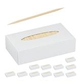 thumbnail of Relaxdays Zahnstocher 12000er Set, Holz, 6,5 cm, Holzspieße für Zahnhygiene, Fingerfood & Basteln, Zahnhölzer, natur