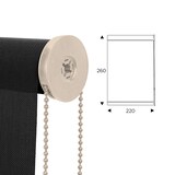 thumbnail of Rocada cortina enrollable 220cm largo x 260cm alto   - cortina color antracita con mecánico beige