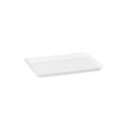Set da 10 Pezzi di Vassoio Bianco Cm25x36 In Plastica