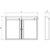 thumbnail of Armario esterilizador de U.V. de 996x120x722 mm.