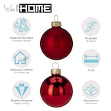 thumbnail of WellHome - Set van 16 rode kerstballen Ø5cm - glanzend en mat