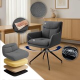 thumbnail of 2er Set Esszimmerstuhl DUTOR - Stoff Dunkelgrau 57x62x83 cm | Essstühle Esszimmerstühle Küchenstühle Wohnzimmerstühle