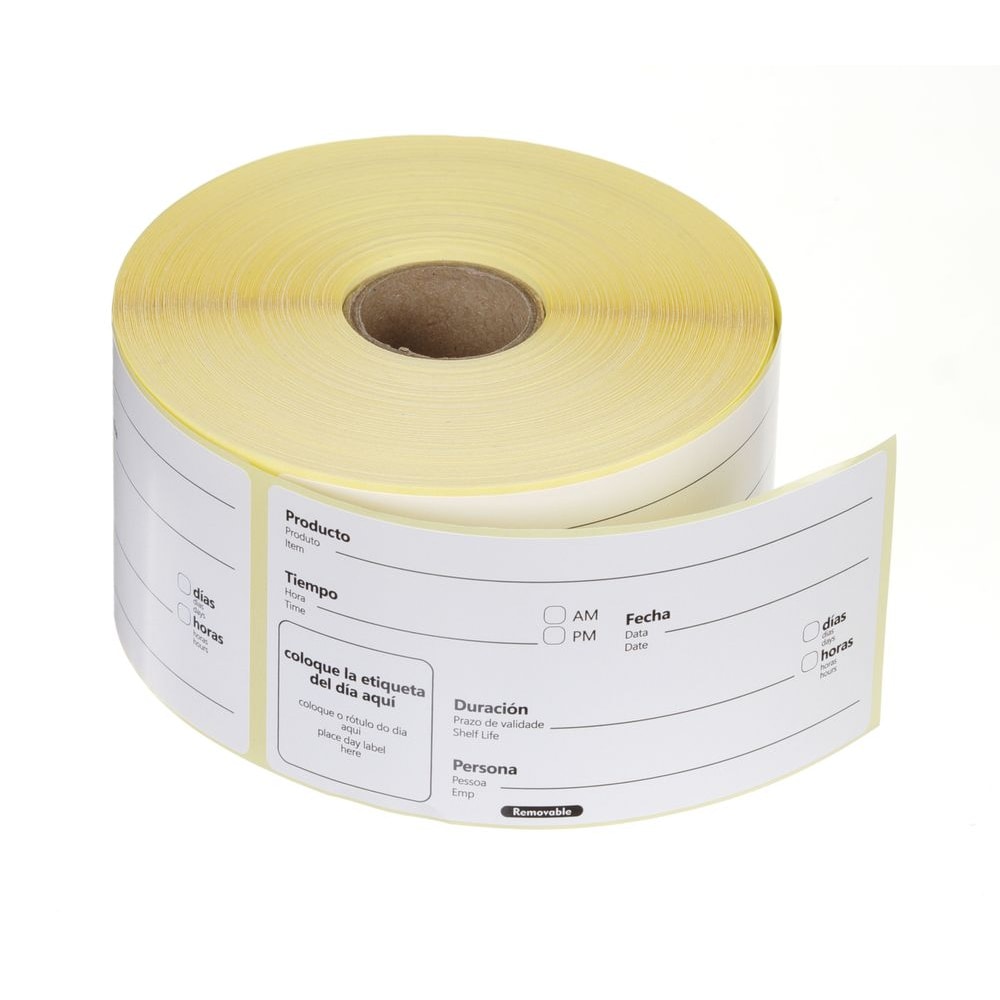 Etiketten voor levensmiddelencontrole, multifunctioneel, gemakkelijk te verwijderen, HENDI, Wit, 500 u., 100x50mm