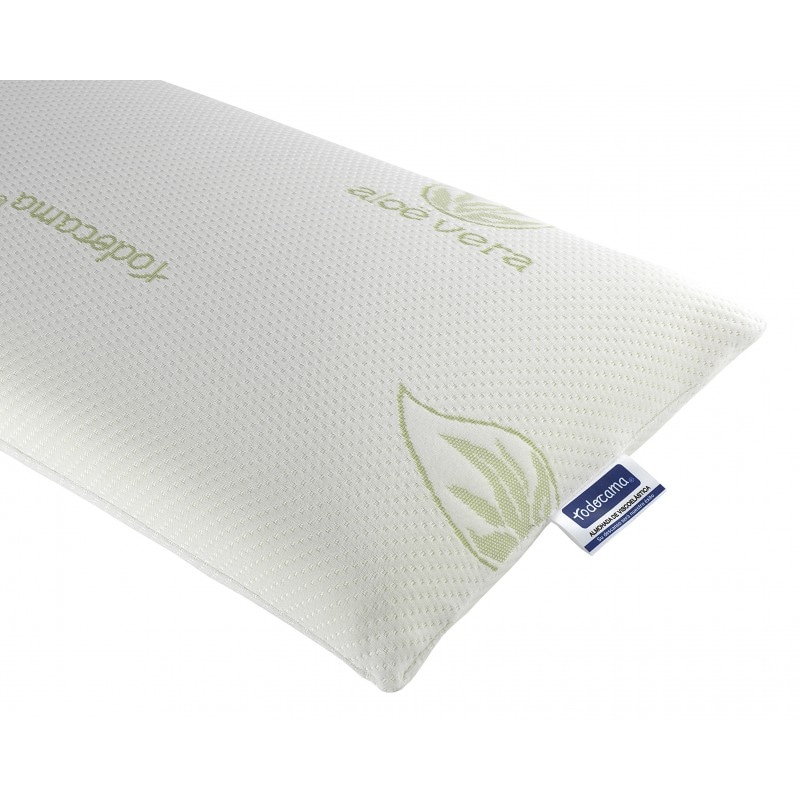 TODOCAMA Almohada Viscoelástica Aloe Vera 75x36 Antiácaros y Antibacteriana Firmeza Media-Alta