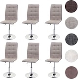 thumbnail of 6er-Set Esszimmerstuhl | HxBxT 103x43x54cm | Sitzhöhe 41cm | Stoff/Textil FSC® | Creme-Grau | Stuhl Küchenstuhl