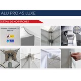 thumbnail of Tente pliante PRO 3x3m pack côtés - 4 murs - ALU 45mm/polyester 380g Norme M2 - blanc - FRANCE-BARNUMS