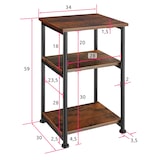 thumbnail of tectake Bijzettafel Memphis 34x30x59cm - Industrieel hout donker, rustiek - 404668
