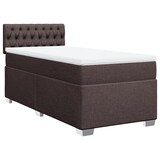 thumbnail of vidaXL Boxspringbett mit Matratze Dunkelbraun 90x190 cm Stoff