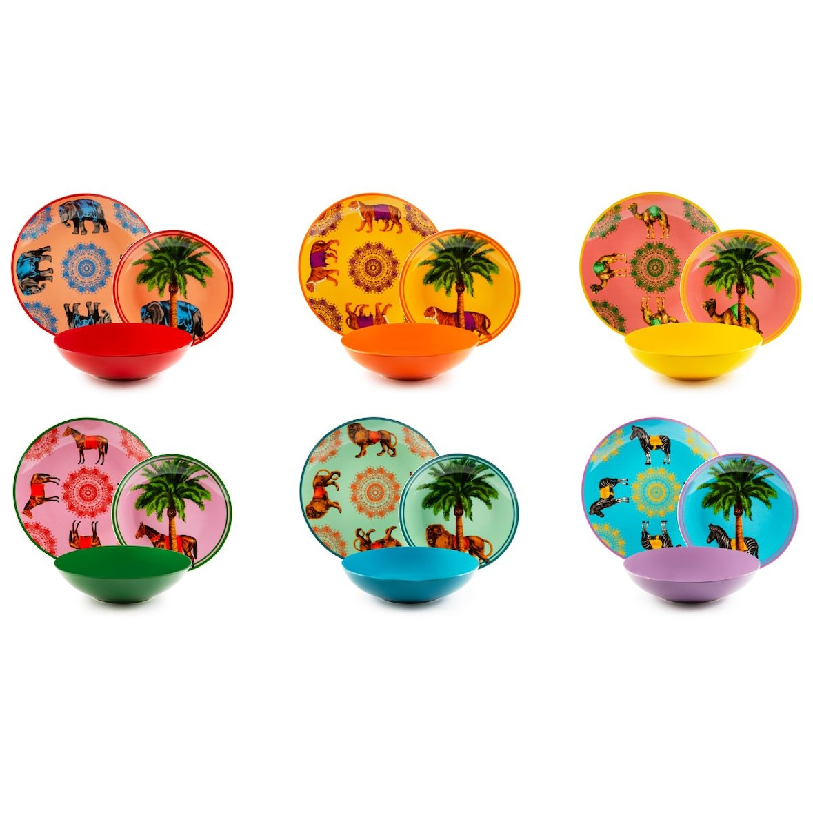 Excelsa Geschirrset 18-teiliges Le Cirque Du Marrakech Porzellan Bunt