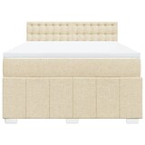 thumbnail of vidaXL Boxspringbett mit Matratze Creme 140x200 cm Stoff