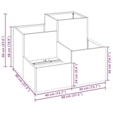 thumbnail of vidaXL Gartenblumentopf Silber 80 x 80 x 60 cm Edelstahl