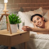 thumbnail of Relaxdays Kunstpflanzen 3er Set, verschiedene künstliche Pflanzen im Topf, lebensechte Plastikpflanzen, grün/lila/grau