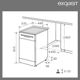 thumbnail of Exquisit PLUS Geschirrspüler 45 cm, Unterbaufähig, 9 Maßgedecke, 9 Liter, ECO-Programm, Startzeitvorwahl, GSP59309-030E silber
