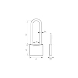 thumbnail of Cadenas à clé Type 1, laiton, extérieur, anse haute acier, 40mm, 2 clés - THIRARD