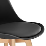 thumbnail of tectake Lot 4 chaises salle à manger style scandinave forme ergonomique noir - 406100