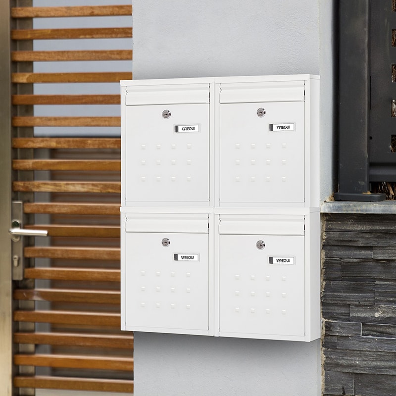 ARREGUI Residencia D-2151/N Aluminium Brievenbus in Klassieke Stijl | Formaat M (DIN A4) | Elegant voor Buiten | Decoratief Met Naamplaatje | Eenvoudige Montage | Zwart