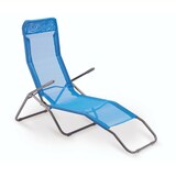 thumbnail of Garden Friend Sdraio Formentera Basculante struttura in acciaio copertura in textilene misure h96x140x57 cm Blu