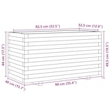 thumbnail of vidaXL Pflanzkübel Wachsbraun 90x40x49,5 cm Massivholz Kiefer