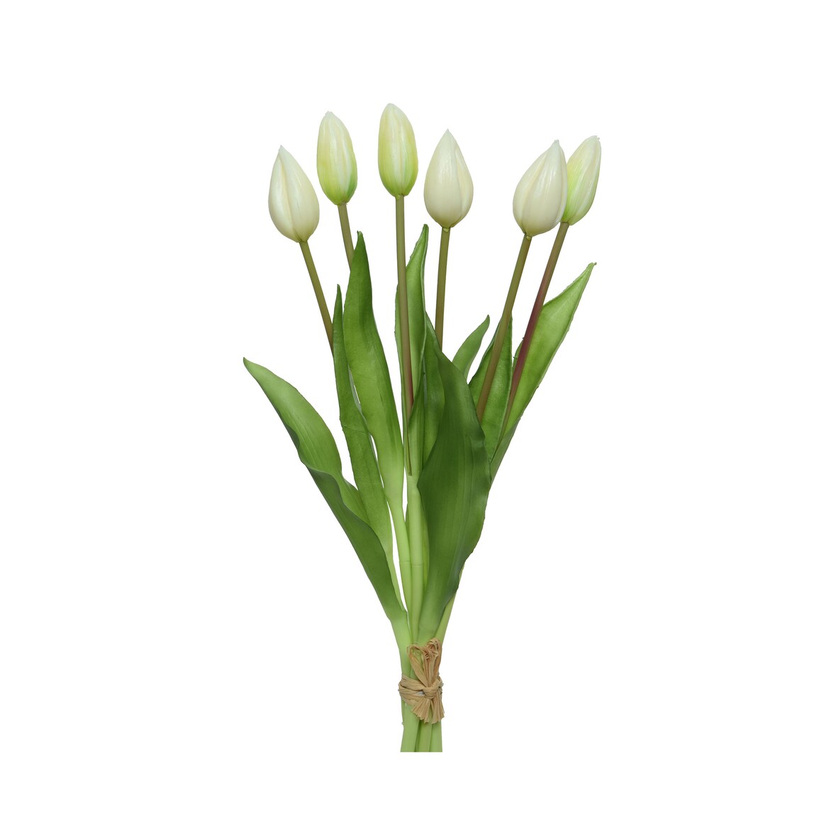 Künstlicher Tulpenstrauß 10x40cm Kunstblumen Tulpen Blumenstrauß Dekoblumen Blumendeko Stielblumen Blumen Deko Blumenschmuck Weiß