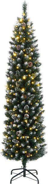 thumbnail of vidaXL Künstlicher Weihnachtsbaum Schlank 150 LEDs 150 cm