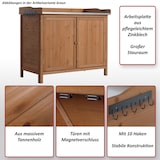 thumbnail of PROREGAL Gartenschrank mit Arbeitsplatte HxBxT 86x104x52cm Outdoor Tanne Holz Weiß Pflanztisch