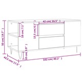 thumbnail of vidaXL Couchtisch Schwarz 102x44,5x50 cm Holzwerkstoff