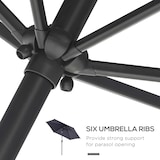 thumbnail of Outsunny Ombrellone da Giardino Inclinabile, Apertura a Manovella