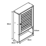 thumbnail of Helloshop26 - Wandmontierter Badezimmerschrank/Regal 60 x 40 x 20 cm Bambus natur 03_0008891