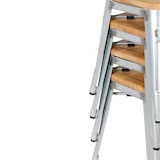 thumbnail of Bolero Bistro Stuhl aus verzinktem Stahl mit Holzsitz (4 Stück)