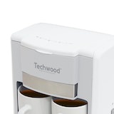 thumbnail of Cafetière 2 Tasses Duo Techwood TCA-202 Puissance : 420-500W - Coloris Blanc - deux tasses en porcelaine inclus